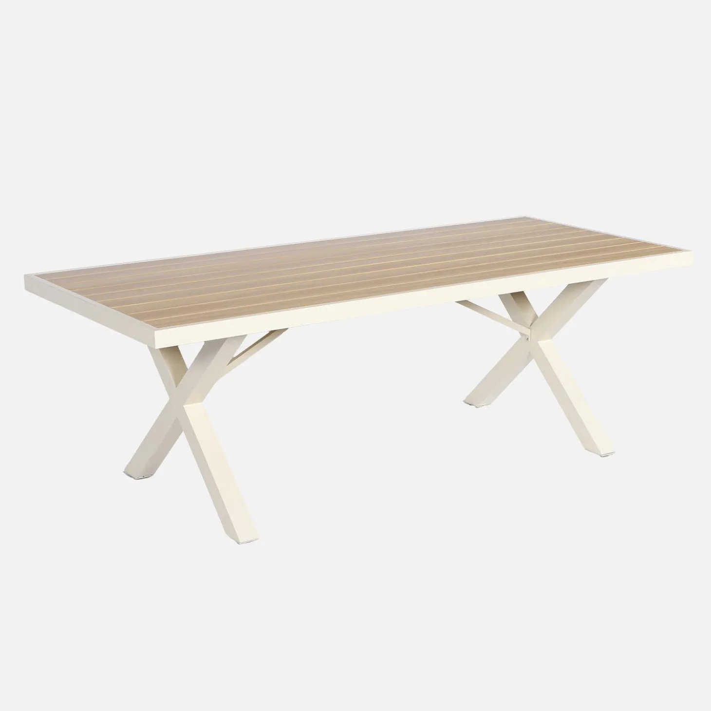 Conjunto mesa de jardín de aluminio con 8 sillas