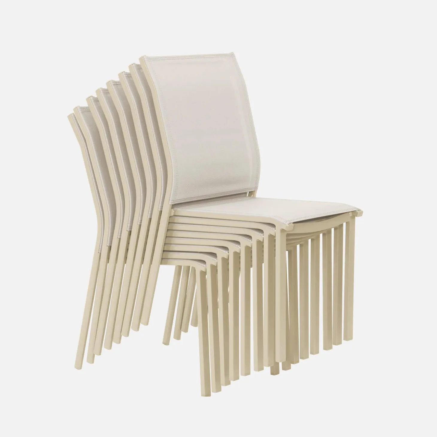Conjunto mesa de jardín de aluminio con 8 sillas