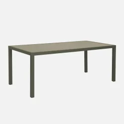 Conjunto mesa de jardín de aluminio y de textileno, 8 sillas