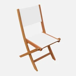 Conjunto mesa de jardín extensible de madera de eucalipto con 8 sillas