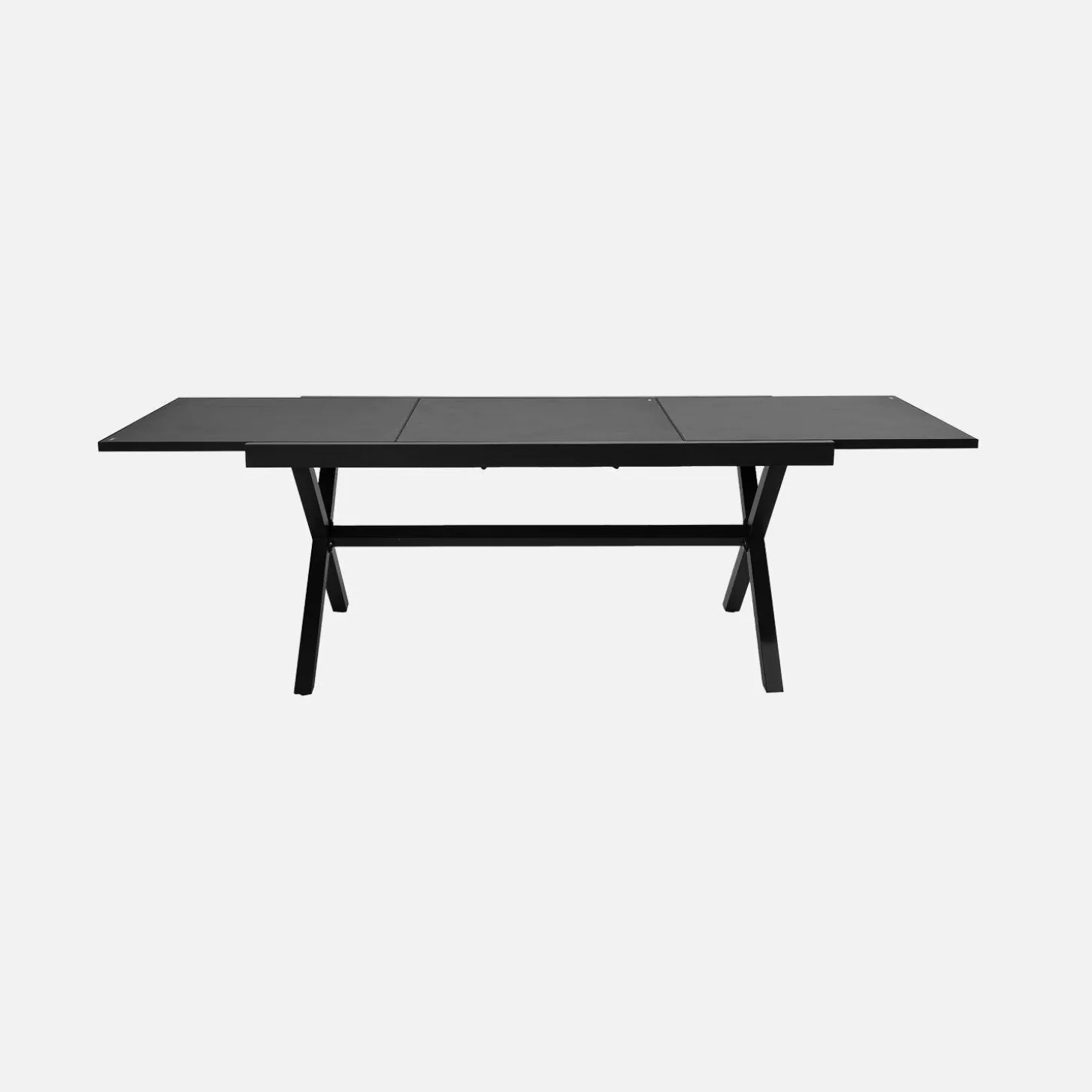 Conjunto mesa de jardín extensible de aluminio con 8 sillas