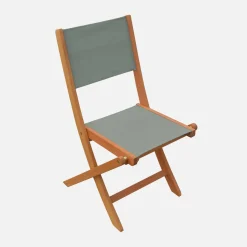 Conjunto mesa de jardín extensible de madera de eucalipto con 8 sillas