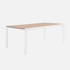 Conjunto mesa de jardín extensible de aluminio con 10 sillas