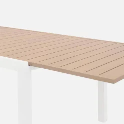 Conjunto mesa de jardín extensible de aluminio con 10 sillas