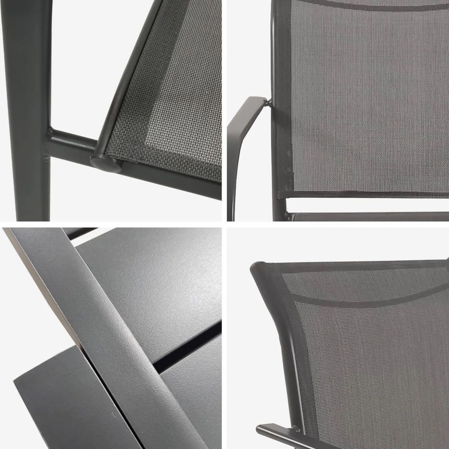 Conjunto mesa de jardín extensible de aluminio con 8 sillas