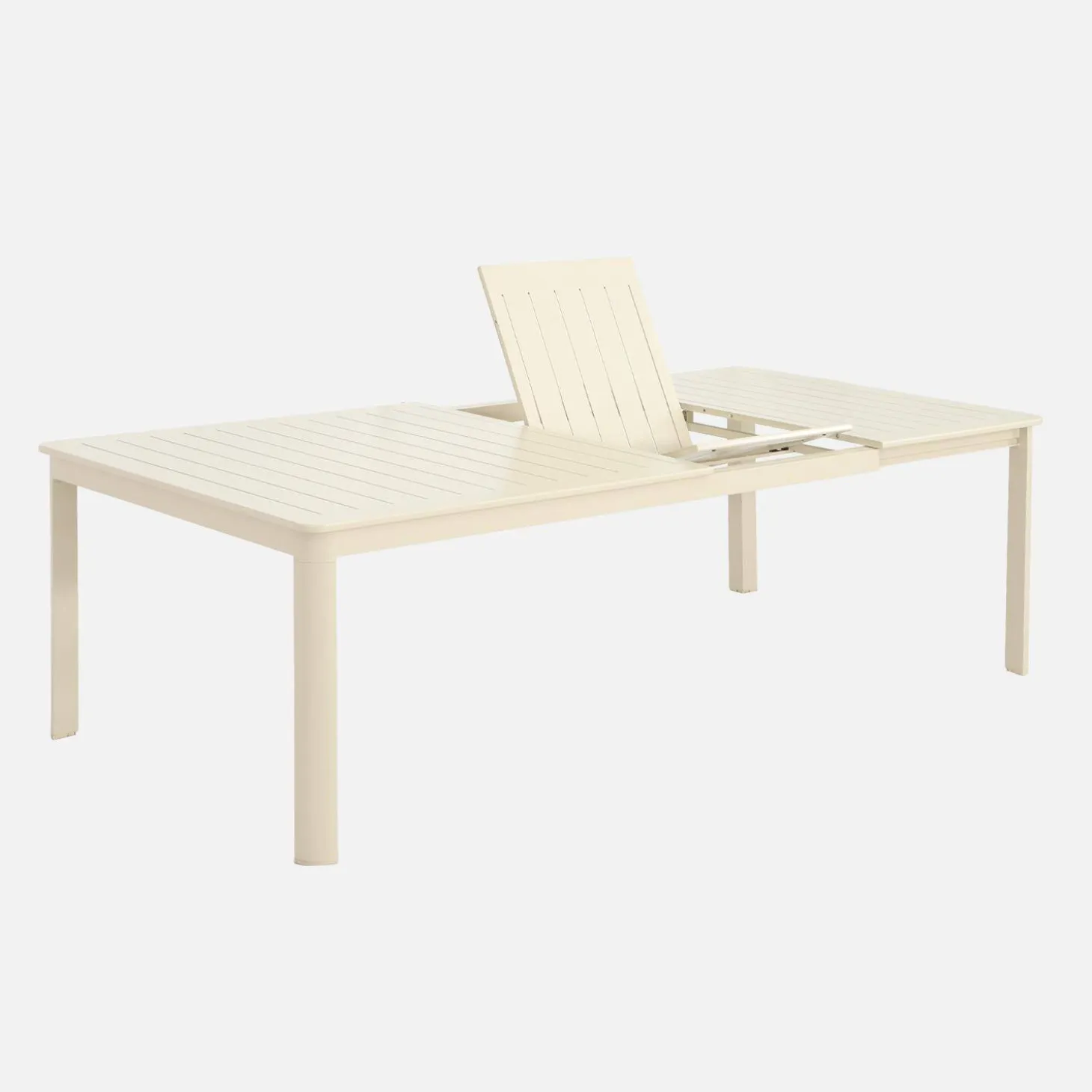 Conjunto mesa de jardín extensible de aluminio con 12 sillas