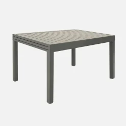 Conjunto mesa de jardín extensible de aluminio con 8 sillas