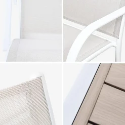 Conjunto mesa de jardín extensible de aluminio con 8 sillas