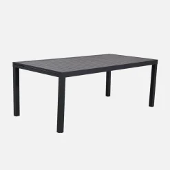 Conjunto mesa de jardín extensible de aluminio con 10 sillas