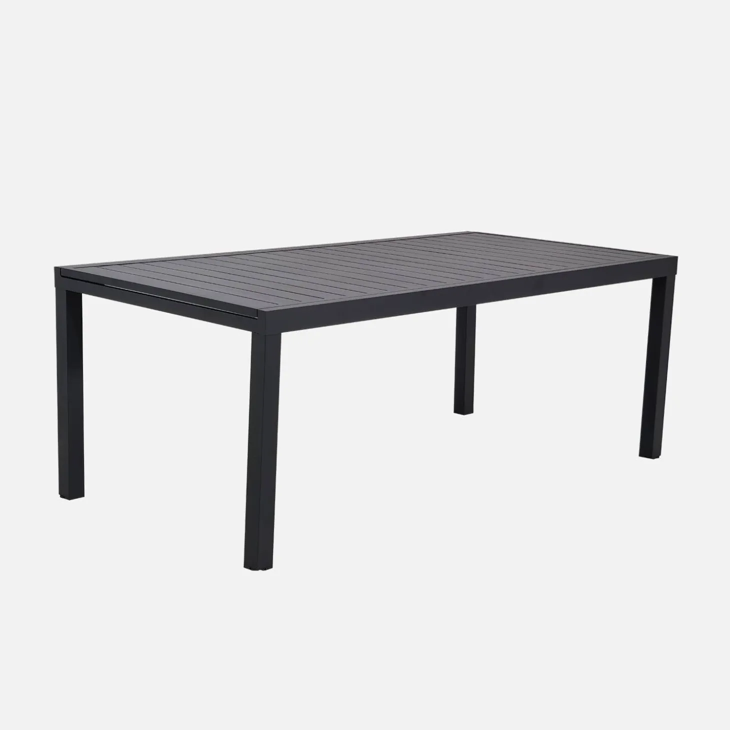 Conjunto mesa de jardín extensible de aluminio con 10 sillas