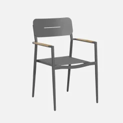 Conjunto mesa de jardín ovalada extensible de aluminio con 10 sillas