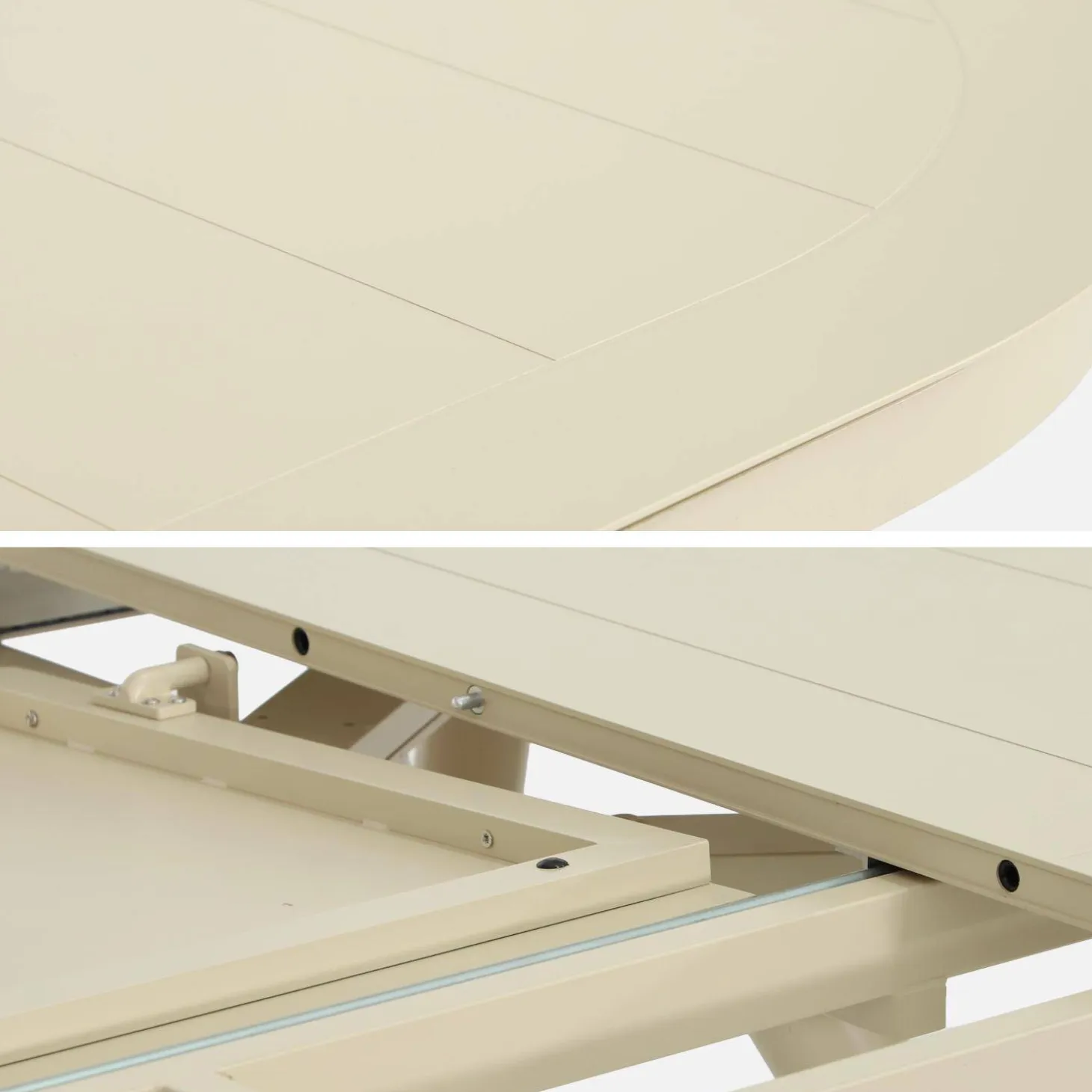 Conjunto mesa de jardín ovalada extensible de aluminio con 6 sillas