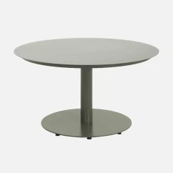 Conjunto mesa de jardín redonda de aluminio con 6 sillas