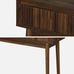Consola con efecto madera de 2 cajones, 100cm