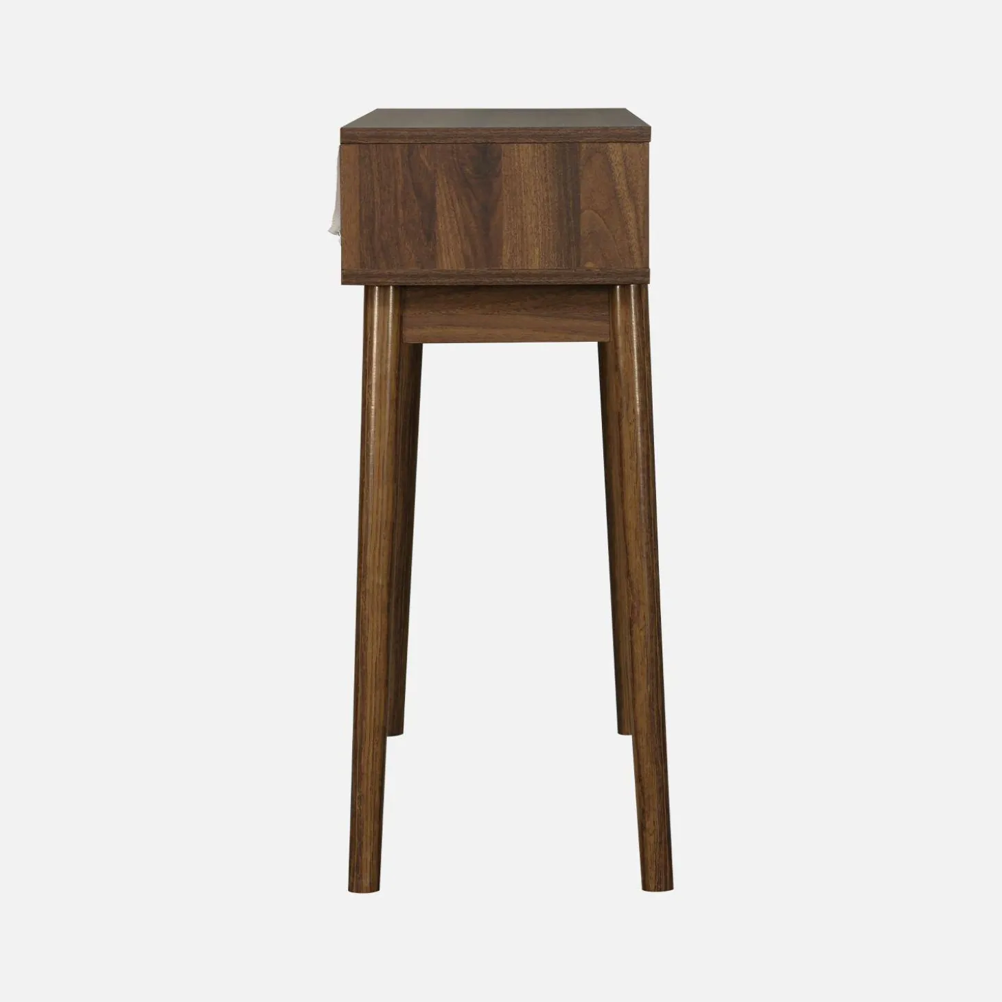Consola con efecto madera de 2 cajones, 100cm