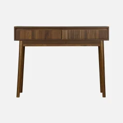 Consola con efecto madera de 2 cajones, 100cm
