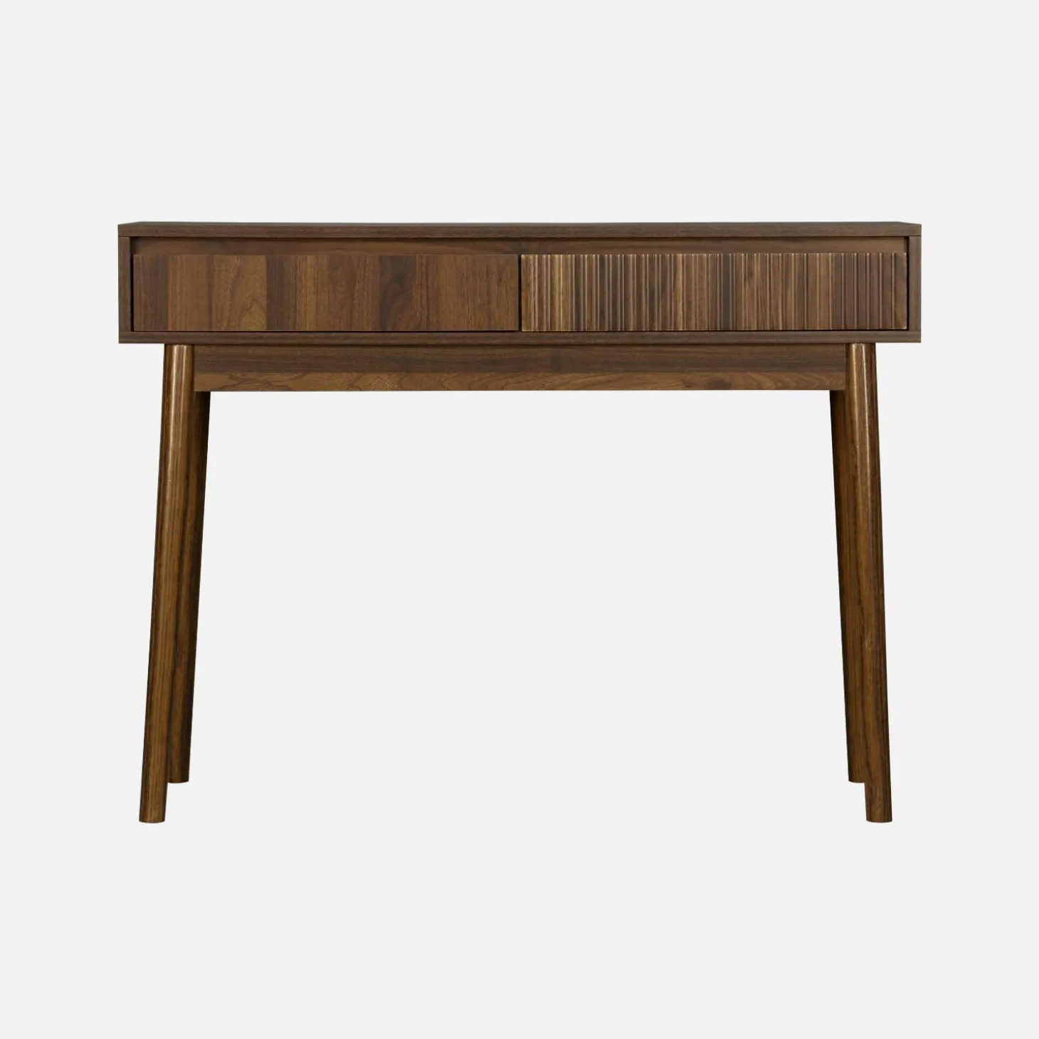 Consola con efecto madera de 2 cajones, 100cm
