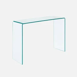 Consola de cristal, Glintz, templado, 110x35x75 cm
