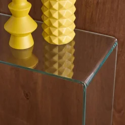Consola de cristal, Glintz, templado, 110x35x75 cm