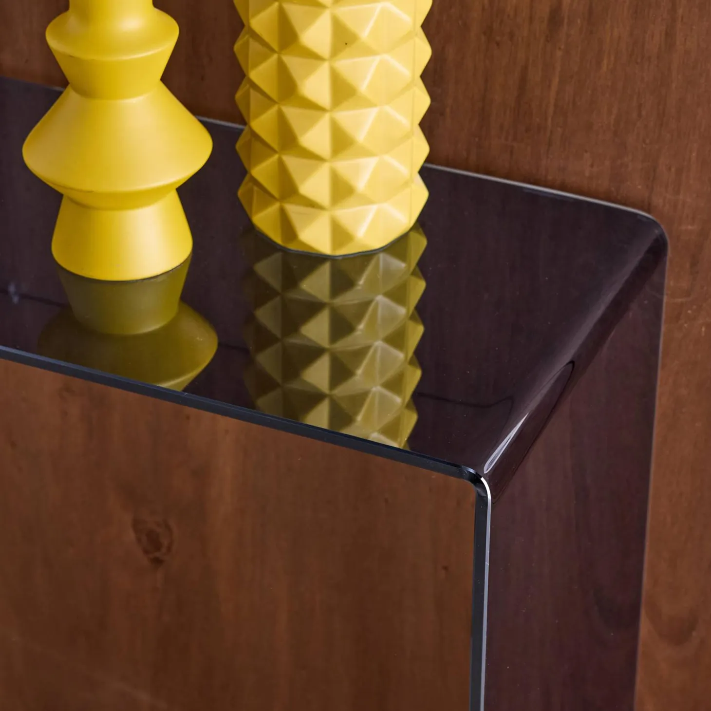 Consola de cristal, Glintz, templado, 110x35x75 cm