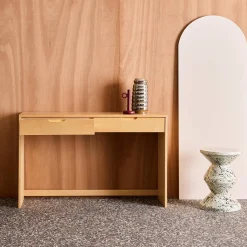 Consola de madera con 2 cajones, 120cm