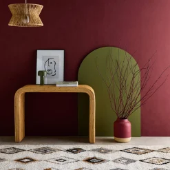 Consola de ratán natural, 110cm