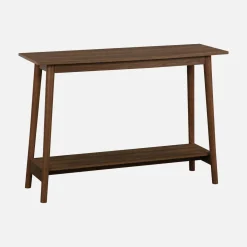 Consola escandinava con acabado de color nogal, 110cm