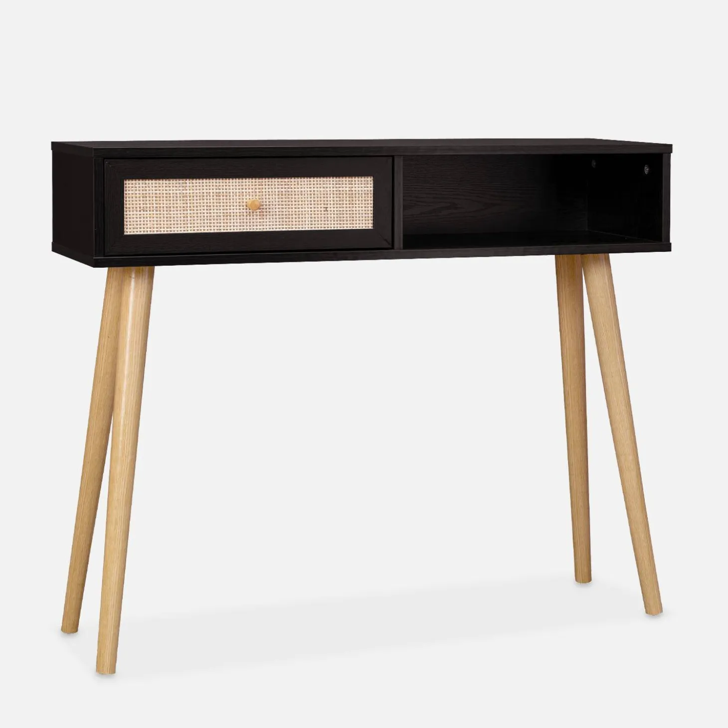 Consola estilo escandinavo de caña, 100cm