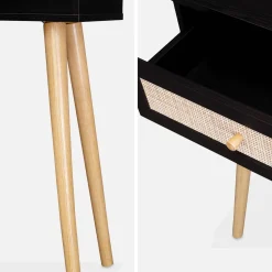 Consola estilo escandinavo de caña, 100cm
