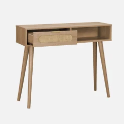 Consola estilo escandinavo con efecto madera, 100cm