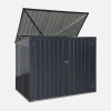 Contenedor de basura doble de acero galvanizado con 1,75m²