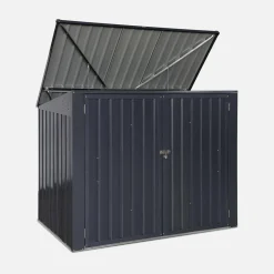 Contenedor de basura doble de acero galvanizado con 1,75m²