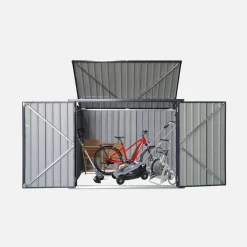 Contenedor de basura doble de acero galvanizado con 1,75m²