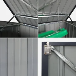 Contenedor de basura doble de acero galvanizado con 1,75m²