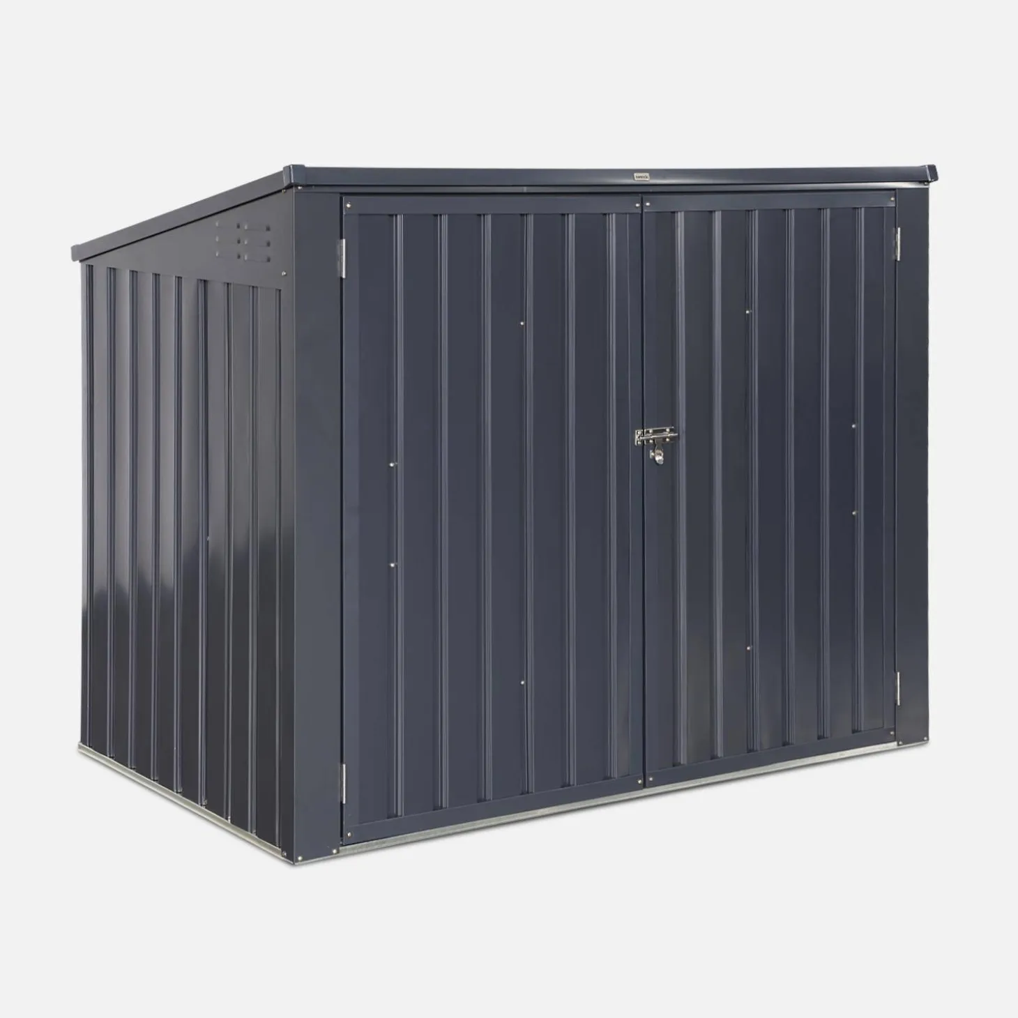 Contenedor de basura doble de acero galvanizado con 1,75m²