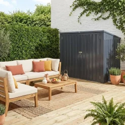 Contenedor de basura doble de acero galvanizado con 1,75m²