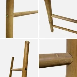 Escalera decorativa de bambú con 6 montantes