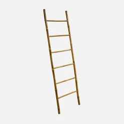 Escalera decorativa de bambú con 6 montantes