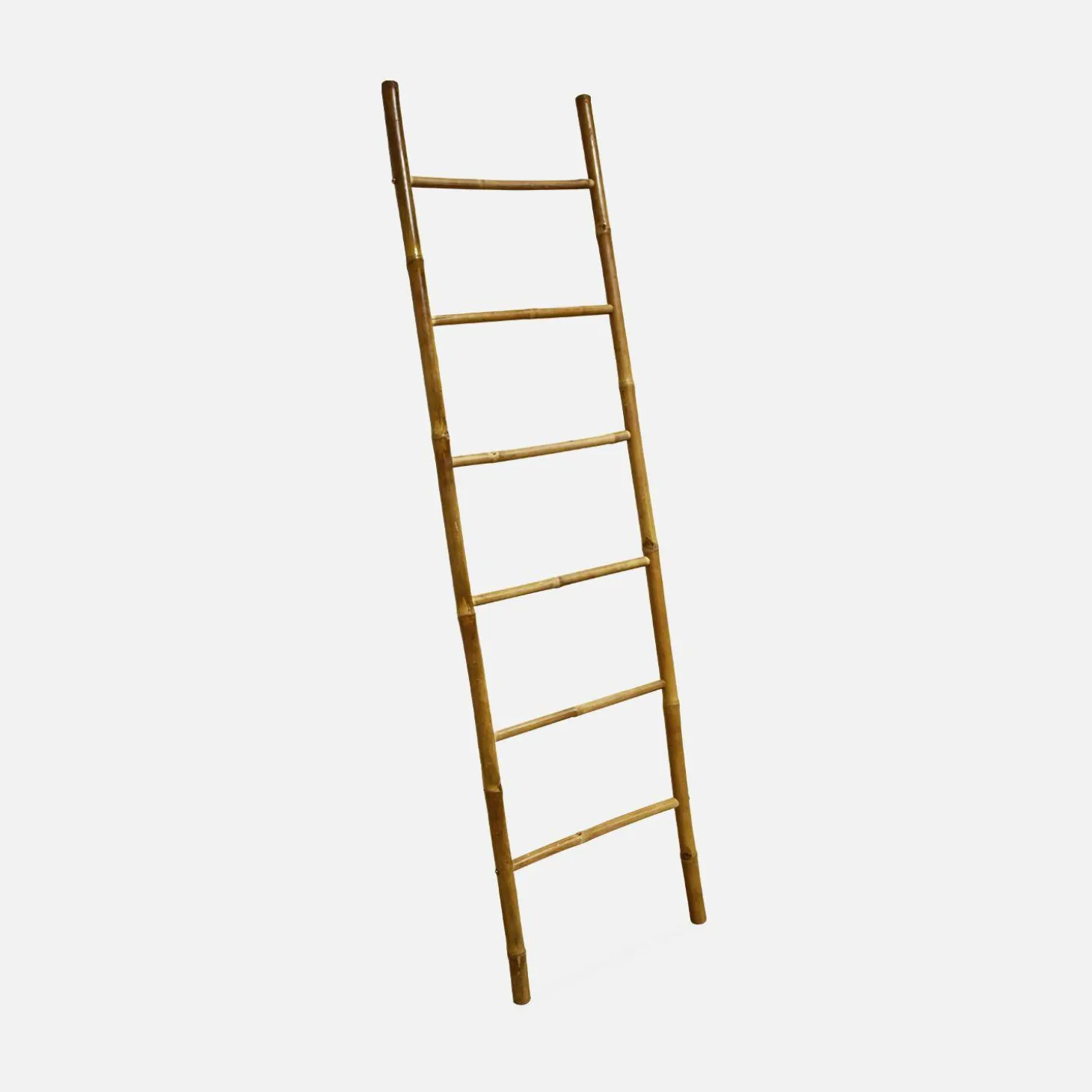 Escalera decorativa de bambú con 6 montantes