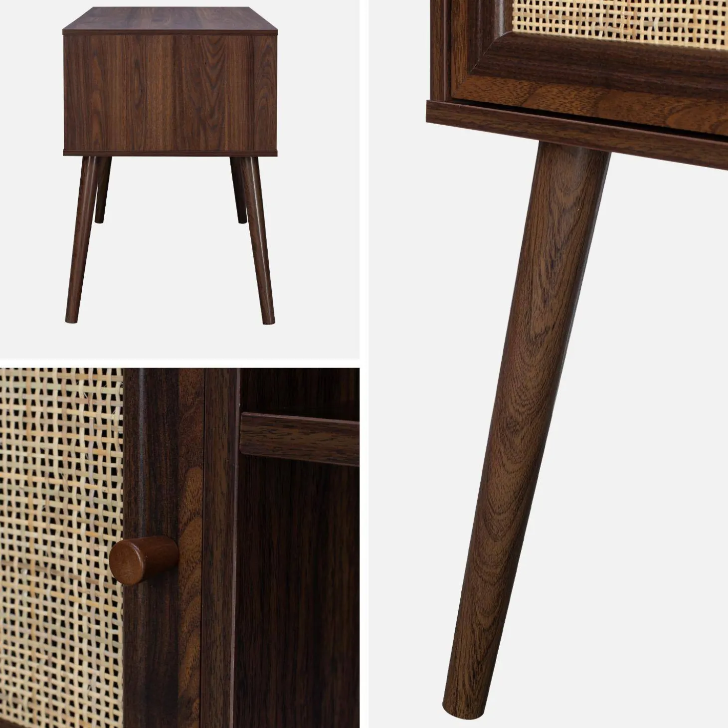 Escritorio decoración madera con 2 puertas