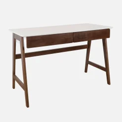 Escritorio decorativo de madera con 2 cajones, 120cm