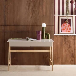 Escritorio decorativo de madera con 2 cajones, 120cm