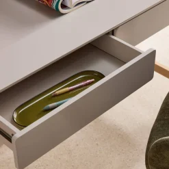 Escritorio decorativo de madera con 2 cajones, 120cm