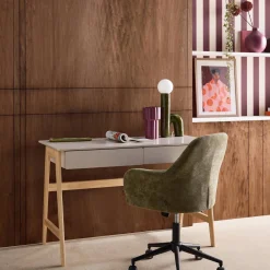 Escritorio decorativo de madera con 2 cajones, 120cm