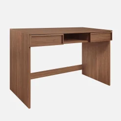 Escritorio efecto madera con 2 cajones, 120cm