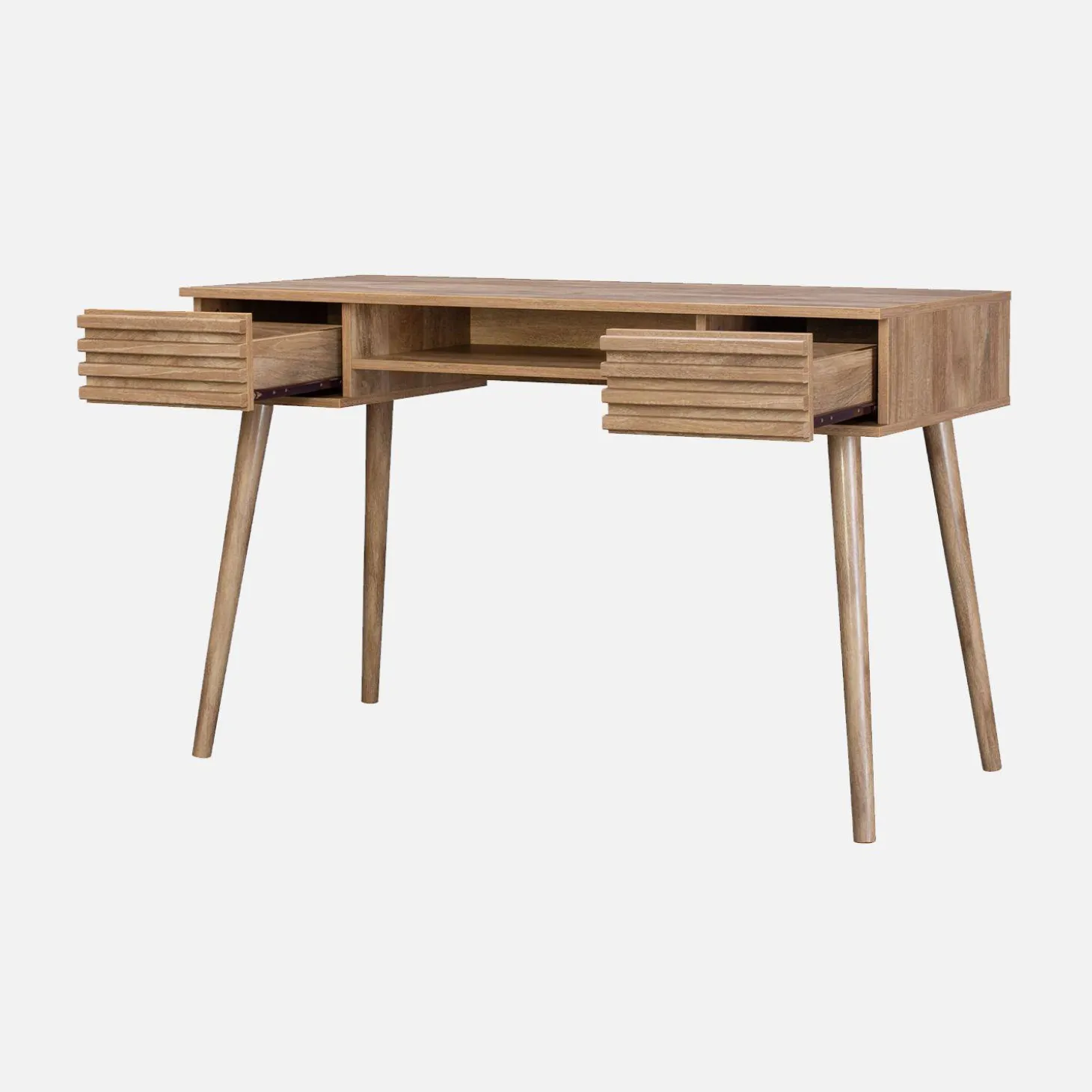 Escritorio efecto madera 2 cajones