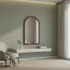 Espejo arco de madera de pino decorativo de pared