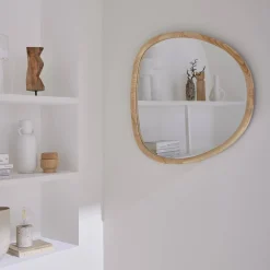 Espejo de madera de abeto decorativo de pared, 75cm