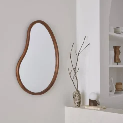 Espejo de madera de abeto decorativo de pared, 85cm