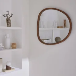 Espejo de madera de abeto decorativo de pared, 75cm